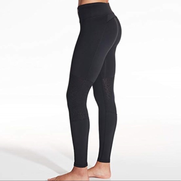 Calia Black Mesh Panel Leggings Xl 